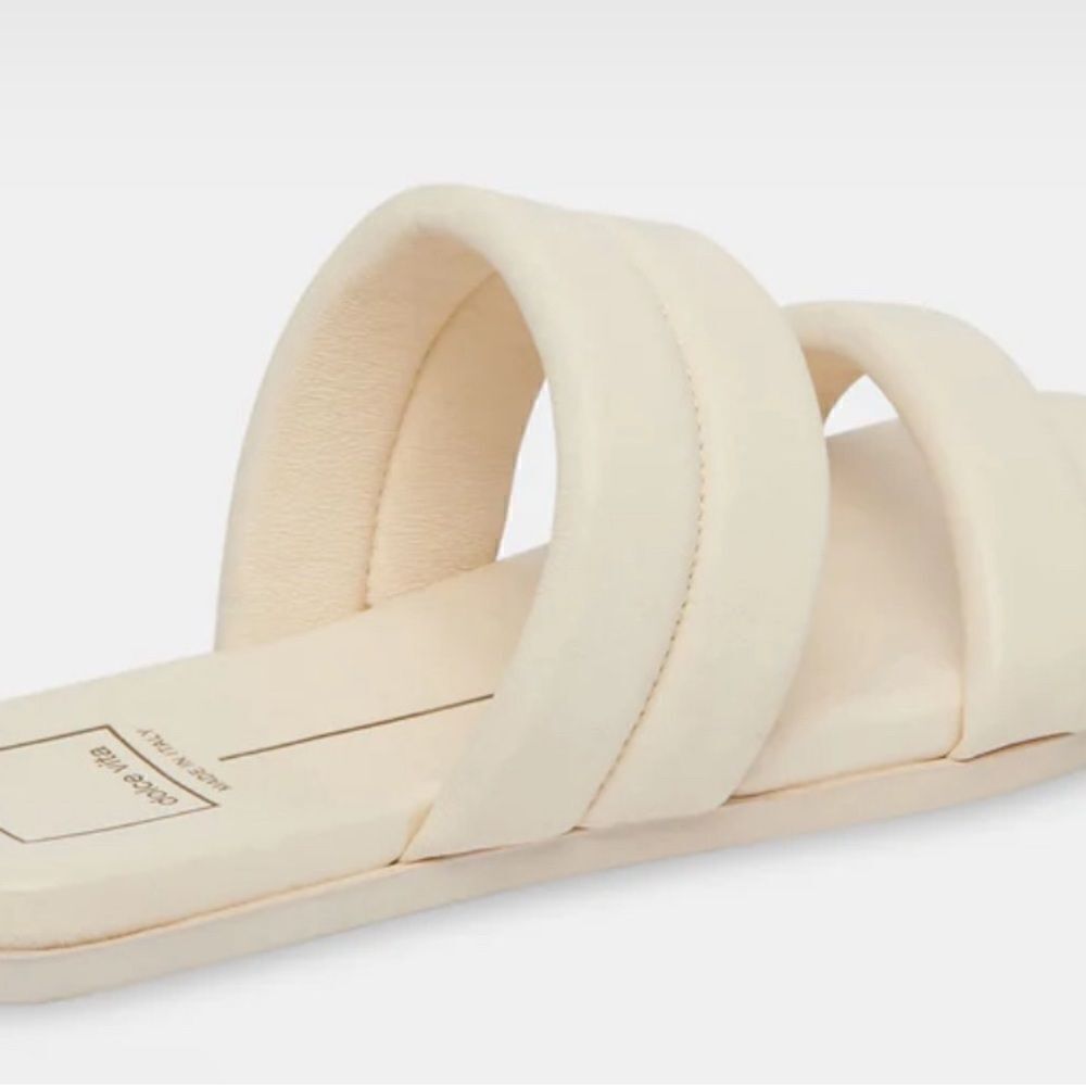 Dolce Vita Women's Adore Puffy Band Slide Sandals IVORY BRAND NEW - Picture 2 of 5